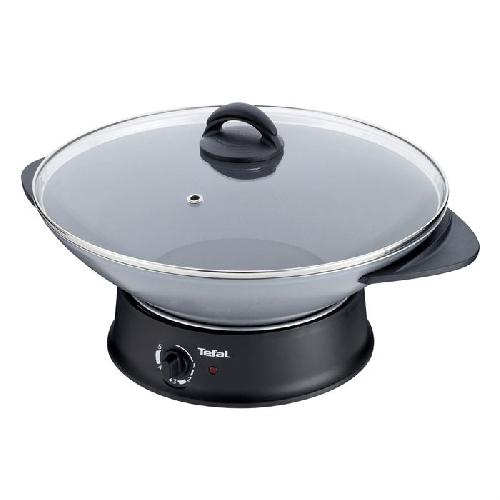 Wok Electrique - Tajine Electrique - Cuiseur A Paella - Couscoussier TEFAL Wok Fondue. Thermostat réglable. Revetement antiadhésif. 8 fourchettes incluses. Compact. Fabriqué en France WK302013