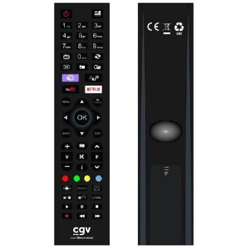 Telecommande Tv - Video - Son Télécommande de remplacement - CGV - FIDELIO Grundig - Pour téléviseurs Grundig - Sans programmation - Prete a l'emploi