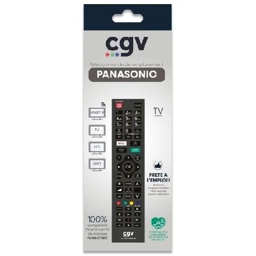 Telecommande Tv - Video - Son Télécommande de remplacement - CGV - FIDELIO Panasonic - Pour téléviseurs Panasonic - Sans programmation - Prete a l'emploi