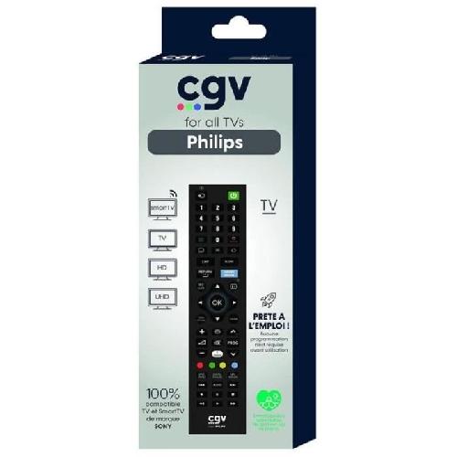 Telecommande Tv - Video - Son Télécommande de remplacement - CGV - FIDELIO Philips - Pour téléviseurs Philips - Sans programmation - Prete a l'emploi