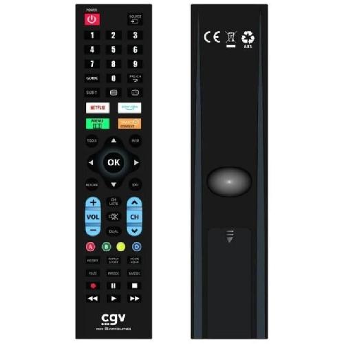 Telecommande Tv - Video - Son Télécommande de remplacement - CGV - FIDELIO Samsung - Pour téléviseurs Samsung - Sans programmation - Prete a l'emploi