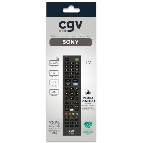 Telecommande Tv - Video - Son Télécommande de remplacement - CGV - FIDELIO Sony - Pour téléviseurs Sony - Sans programmation - Prete a l'emploi