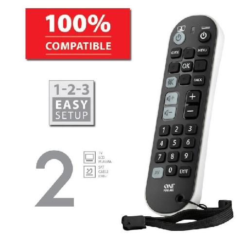 Telecommande Tv - Video - Son Télécommande One For All UNIVERSELLE 3 EN 1 URC 6820 Zaper+