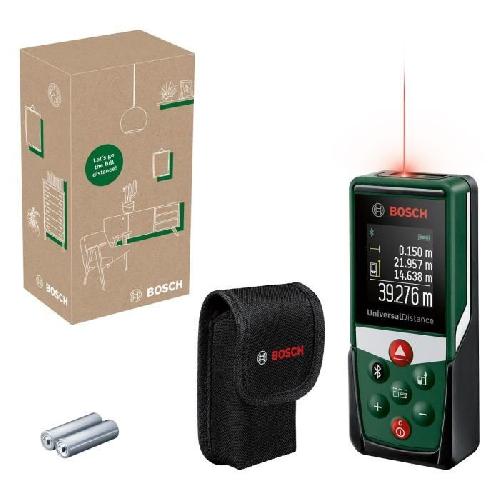 Longueur (telemetre - Laser Mesureur) Telemetre laser UniversalDistance 40 C Bosch -mesure precise de distances jusqu'a 40 m. connectivite Bluetooth. fonctions de