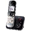 Telephone Fixe - Pack Telephones Panasonic KX-TG6821FRB | Téléphone Sans Fil DECT avec Répondeur. Mains Libres Identification Appelant.Blocage Appels.Écran LCD. Noir