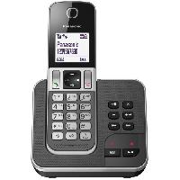 Telephone Fixe - Pack Telephones Panasonic KX-TGD320FRG Solo Téléphone Sans Fil Répondeur Noir