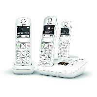 Telephone Fixe - Pack Telephones Téléphone Fixe AS690 A Trio Blanc - GIGASET - Monochrome - 20 tonalités de sonnerie - Mains libres