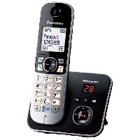 Telephone Fixe - Pack Telephones Téléphone sans fil avec répondeur Panasonic KX-TG6821 - écran large et touches rétro-éclairées - noir