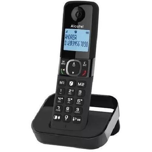 Telephone Fixe - Pack Telephones Téléphone fixe sans fil - ALCATEL - F860 voice duo noir - Avec fonction blocage d'appels indésirables