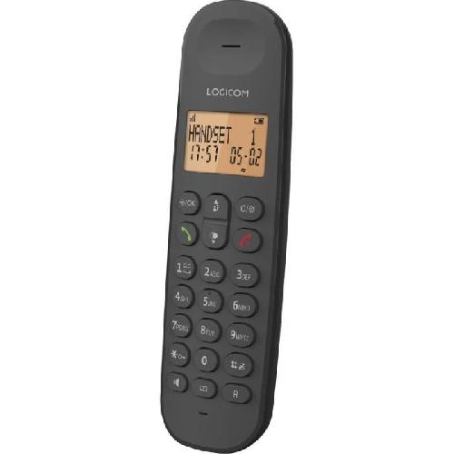 Telephone Fixe - Pack Telephones Téléphone fixe sans fil - LOGICOM - DECT ILOA 150 SOLO - Noir - Sans répondeur
