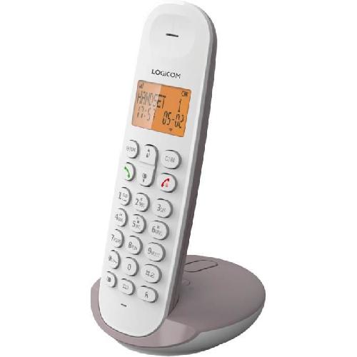 Telephone Fixe - Pack Telephones Téléphone fixe sans fil - LOGICOM - DECT ILOA 155T SOLO - Taupe - Avec répondeur