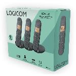 Telephone Fixe - Pack Telephones Téléphone fixe sans fil - LOGICOM - DECT ILOA 350 TRIO - Noir - Sans répondeur