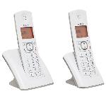 Telephone Fixe - Pack Telephones Telephone sans fil - ALCATEL - F530 Duo - 2 combines. blocage d'appels. mains libres. 2 memoires directes. Blanc-Gris