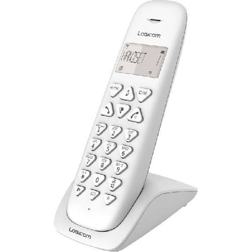 Telephone Fixe - Pack Telephones Telephone sans fil LOGICOM VEGA 150 SOLO Blanc - ID d'appelant - Autonomie 7h - 20 contacts - 10 sonneries