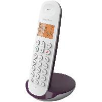 Telephonie Fixe Téléphone fixe sans fil - LOGICOM - DECT ILOA 150 SOLO - Aubergine - Sans répondeur