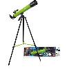 Telescope Lunette astronomique 45/600 AZ - BRESSER JUNIOR - Grossissement jusqu'a 100x - Trépied réglable en hauteur - vert