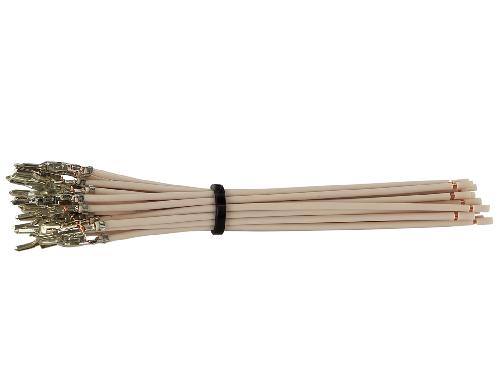 Fiche ISO Universelles Terminal Molex Mini Fit male. cable de 10 cm blanc
