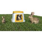 Clapier Terrier de lapin - KERBL - BUNNY BASE KIT - Habitat parfait - Cavité instinct