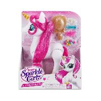 Tete A Coiffer Jouet a Coiffer - ZURU - Sparkle Girlz Licorne Styling Set - Licorne avec accessoires de coiffure personnalisables