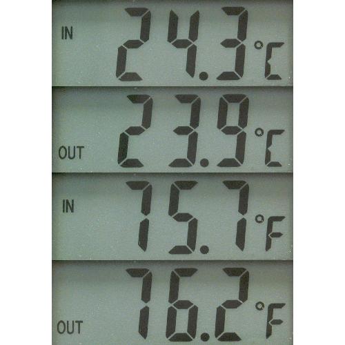 Horloges et Thermometres auto Thermometre interieur exterieur noir
