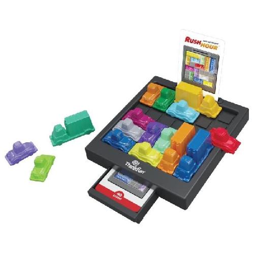 Jeu De Societe - Jeu De Plateau ThinkFun Rush Hou- Jeu de logiqu-Casse-tete-Embouteillage-40 défis 4 niveau-1 Joueur ou plus-des 8 ans-Ravensburger-Mixte-6600