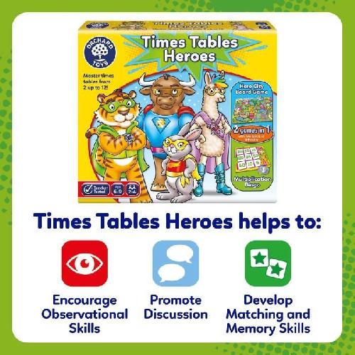 Jeu D'apprentissage Time tables heroes - Jeu de calcul - ORCHARD