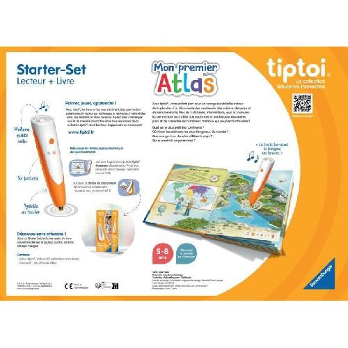 Jeu D'apprentissage Tiptoi Starter Atlas. lecteur et livre. 00177. A partir de 5 ans. Ravensburger