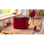 Grille-pain - Toaster Toaster - BOSCH -  TAT2M124 MyMoment - Rouge - 2 tranches - centrage automatique du pain - fonctions décongélation et réchauffage