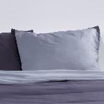 Parure De Couette TODAY Noa Parure de lit - Coton - 2 personnes - 200 x 200 cm - Bicolore Gris