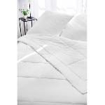 Couette TOISON D'OR - Couette Silkydor tempérée (280g/m²)- 240x260cm -  Chaleur tempérée - Coton et soie de mûrier - 2 personnes - Blanc