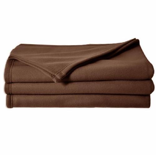 Couverture - Edredon - Plaid TOISON D'OR - Couverture polaire - Poleco - 220x240cm - Chocolat