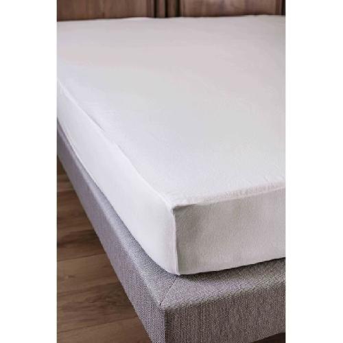 Protection Matelas - Alese TOISON D'OR - Protection literie - Cumin - 100% coton - 160x200cm - Blanc