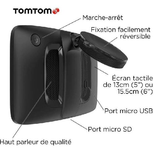 Gps Auto - Module - Boitier De Navigation TomTom - GO Classic 5 - GPS Voiture - 5 pouces - TomTom Traffic - Mise a jour via Wi-fi - Carte Europe