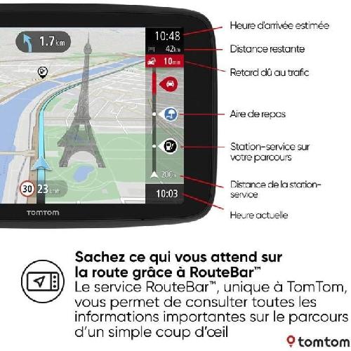 Gps Auto - Module - Boitier De Navigation TomTom - GO Navigator 6 - GPS Voiture - 6 pouces - TomTom Traffic - Mise a jour via Wi-Fi - Carte Europe