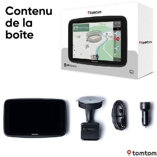 Gps Auto - Module - Boitier De Navigation TomTom - GO Superior 6 - GPS Voiture - 6 pouces -TomTom Traffic - 2 ans de services Premium inlcus - Carte Monde