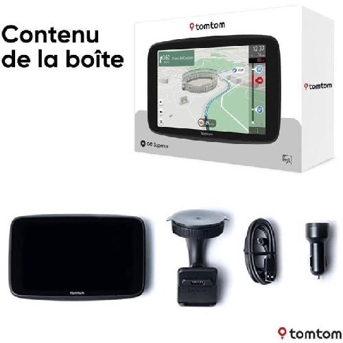 Gps Auto - Module - Boitier De Navigation TomTom - GO Superior 7 - GPS Voiture - 7 pouces -TomTom Traffic - 2 ans de services Premium inlcus - Carte Monde