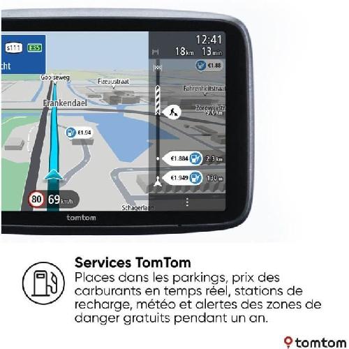 Gps Auto - Module - Boitier De Navigation TomTom - GO Superior 7 - GPS Voiture - 7 pouces -TomTom Traffic - 2 ans de services Premium inlcus - Carte Monde