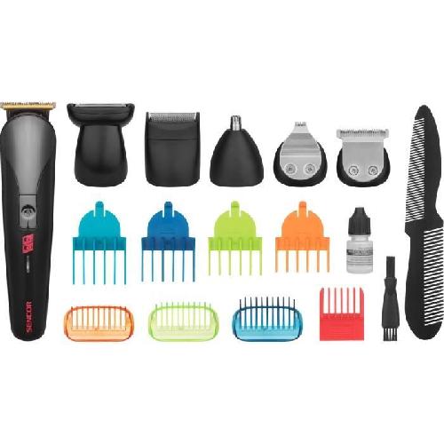 Tondeuse Cheveux  Tondeuse a cheveux - SENCOR - SHP 7411BK - 12 accessoires - Rechargeable - Noir