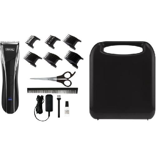 Tondeuse Cheveux  Tondeuse a cheveux - WAHL - 1911.0467 Lithium Pro LCD Clipper - 6 W - 100 min - 6 sabots - Noir