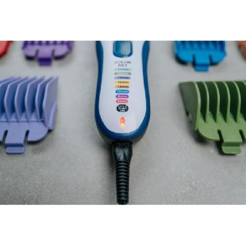 Tondeuse Cheveux  Tondeuse a cheveux - WAHL - COLOR PRO CORDLESS - 3.5 W - 8 sabots - Autonomie : 60 min - Bleu / Gris