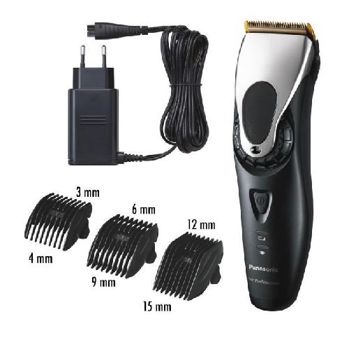 Tondeuse Cheveux  Tondeuse cheveux professionnelle PANASONIC ER-GP65 - sans fil - Tete de coupe X-Taper 2.0 et 3 accessoires