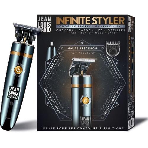 Tondeuse Multi-usages Tondeuse multi-fonctions- JEAN LOUIS DAVID - Infinite Styler - Contours barbe. cheveux. nez et oreilles - Batterie Lithium Ion