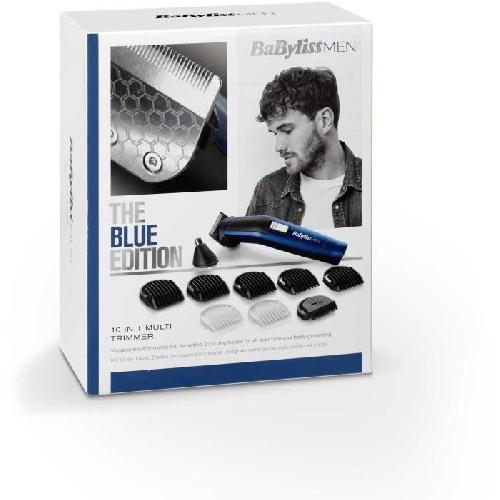 Tondeuse Multi-usages Tondeuse multi-usages BaByliss - 10 en 1 - Blue Edition - guide de coupe ajustable barbe et corps