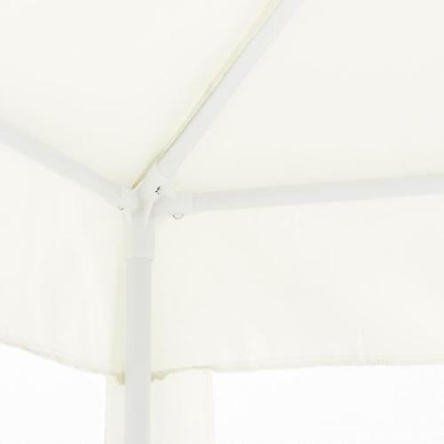 Tonnelle - Gloriette - Barnum - Accessoire Tonnelle de jardin avec 4 moustiquaires - 3x3m - Acier et polyester 140 g - Blanc