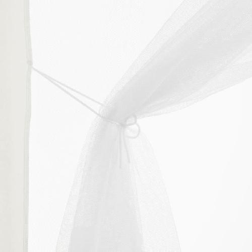 Tonnelle - Gloriette - Barnum - Accessoire Tonnelle de jardin avec 4 moustiquaires - 3x3m - Acier et polyester 140 g - Blanc