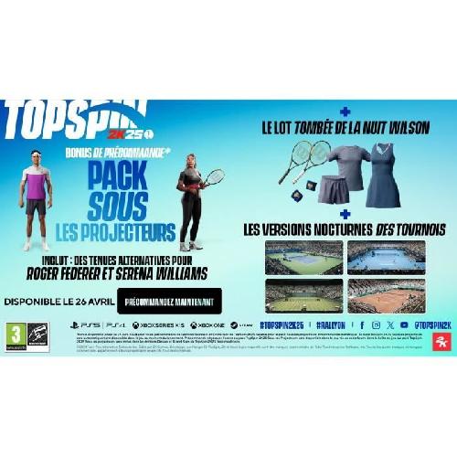 Sortie Jeu Xbox Series X TopSpin 2K25 - Jeu Xbox Series X et Xbox One - Edition Standard