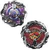 Toupie - Toupie De Competition - Arene - Lanceur Beyblade X Dual Pack Beat Tyranno 4-70Q et Knife Shinobi 4-80HN. 2 toupies de competition a rotation droite authentiques Takara Tomy