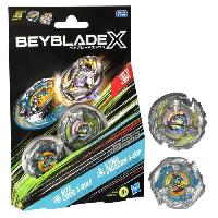 Toupie - Toupie De Competition - Arene - Lanceur Beyblade X Dual Pack Bite Croc 3-60LF et Sting Unicorn 4-60P. 2 toupies de competition a rotation droite. Des 8 ans