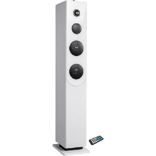 Chaine Hi-fi Tour de son Bluetooth INOVALLEY HP33-CD - Lecteur CD - Haut-parleurs 100 Watts - Blanc