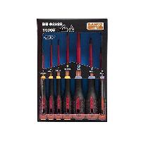 Tournevis Jeu de 7 tournevis isoles - Pozidriv -PZ- et plats - 1000V - BAHCO
